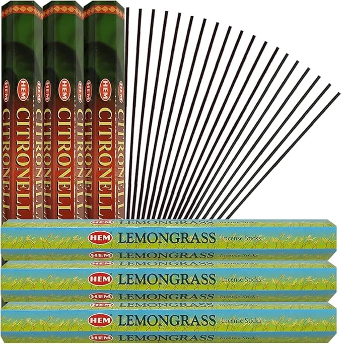Citronella & Lemongrass Incense Sticks & Holder Bundle Variety Pack from Hem Trumiri Insense Insence