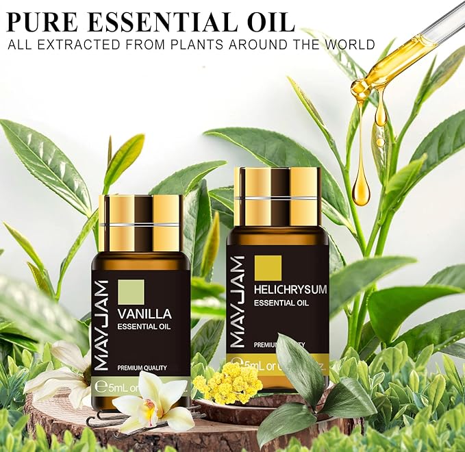 MAYJAM 20x5ML Essential Oil Gift Set, Pure Essential Oils for Diffusers for Home, Long Lasting Scented Oil for Soap Candle Making - Bloomnest
