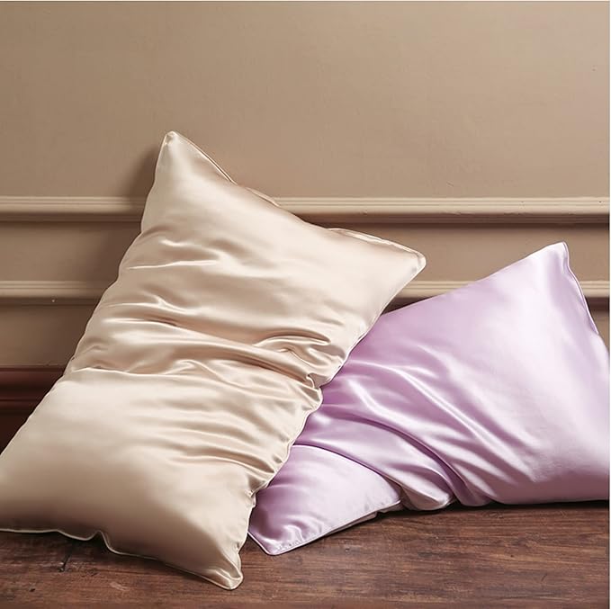 Premium Silk Pillow Cases King with Zipper Made in USA, Oeko-TEX Certified Real Mulberry Silk Pillowcase Beige for Hair and Skin, 22 Momme, Anti Wrinkle Pillow Cover, 1 Pack 20"x36" (King, Beige) - Bloomnest