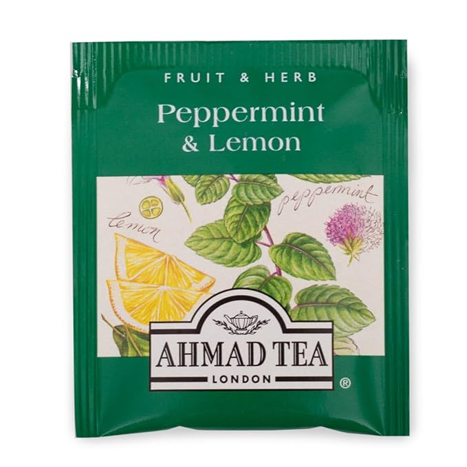 Ahmad Tea - Peppermint & Lemon Tea, 20 ct (Pack of 1) - Decaffeinated & Sugar-Free - Bloomnest