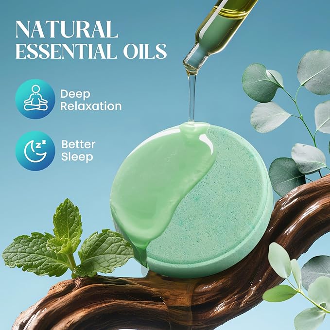 Shower Steamers Aromatherapy, Birthday Valentines Day Gifts for Men Him Dad Boyfriend Teen Boy, Bath Bombs with Natural Essential Oils for Relaxation Self Care SPA -15 Tablets