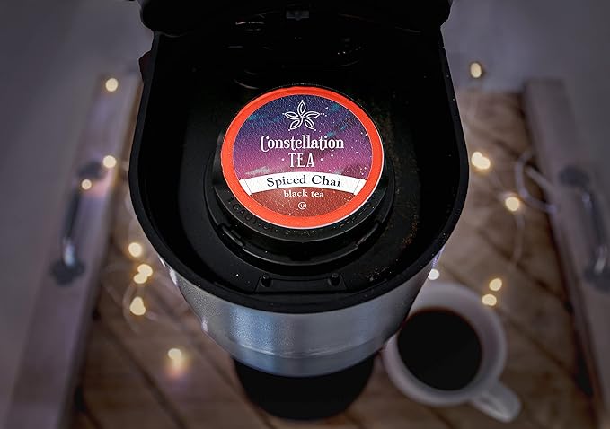 Constellation Tea Spiced Chai Black Tea Pods Compatible with K Cup Brewers Including 2.0, 40 Count - Bloomnest