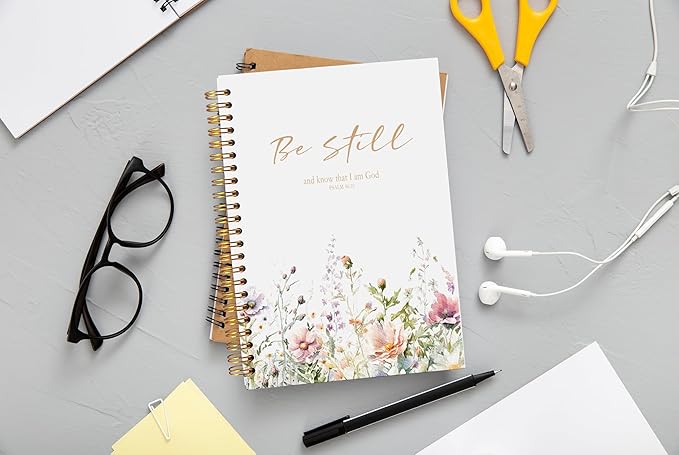 PSALM 46 Be Still and Know That I am God Christian Notebook Journal - Christian Gifts for Women, Bible Journal Notebooks for Note Taking, Bible Journaling Notebook, Spiral Notebook 5.5x8.3 - Bloomnest