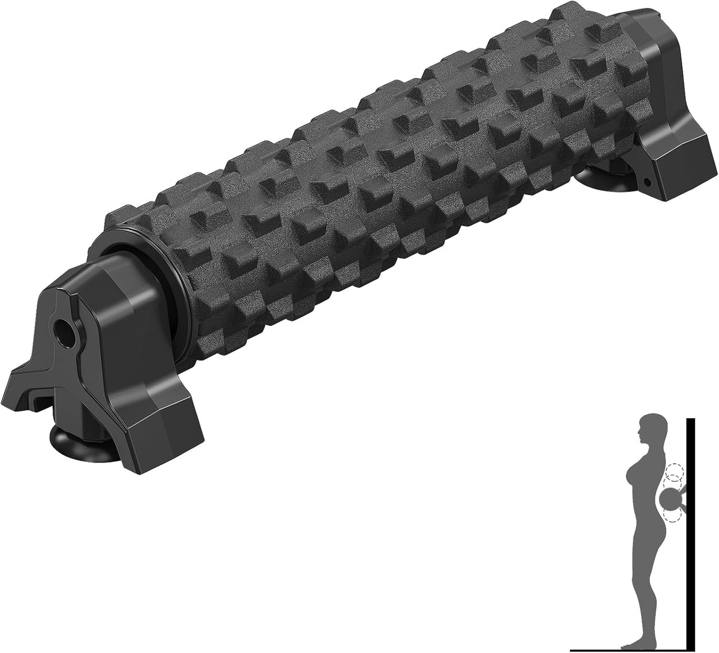 Foam Roller with Suction Cup Stand, 21 inch Trigger Point Deep Tissue Massage Foam Roller,Medium Density Grid Bracket Foam Rollers, Myofascial Release, Relieves Leg Muscle Pain, Gym Equipment