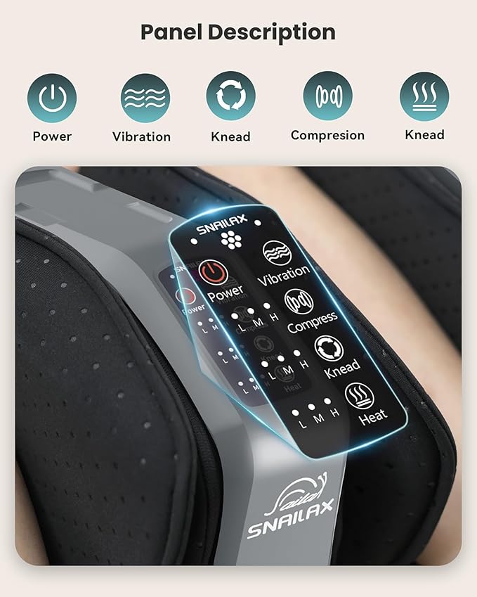 Snailax Shiatsu Foot Massager with Heat, Foot Calf Massager for Plantar Fasciitis, Deep Kneading Rolling Compression, Remote Control Leg Massager, Christmas Gifts for Women, Men