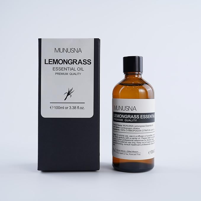 Lemongrass Essential Oil, 100% Natural & Pure Lemongrass Oil 100ML, Premium Grade Essential Oils Aromatherapy Scented Oils for Diffusers, Home Care, Skin, Laundry, Spray, Candle Soap Making - Bloomnest