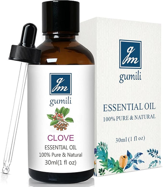 Clove Oil 1 Oz, 100% Pure Clove Bud Essential Oil for Teeth and Gums, Natural Aromatherapy Essential Oils for Diffuser, Skin and Hair Care - Bloomnest