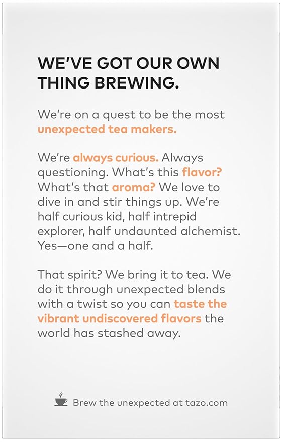 TAZO Tea Bags, Passion & Wild Sweet Orange Herbal Tea 20CT (1ea) (Variety Pack) - Bloomnest