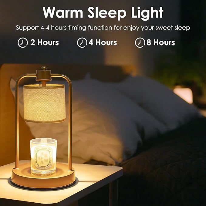 Candle Warmer Lamp Electric with Timer: Wax Melts for Warmer Yankee Candles Large - Dimmable Candle Warmer for Birthday Christmas Gift Bedroom Home Decor - Bloomnest