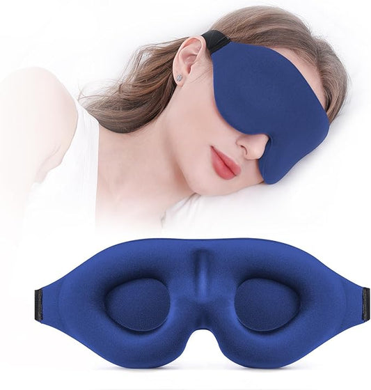 YIVIEW Sleep Mask for Side Sleeper, Complete Light Blocking 3D Pink Sleeping Eye Mask, Soft Breathable Eye Cover for Women Men, Relaxing Zero Pressure Night Blindfold - Bloomnest