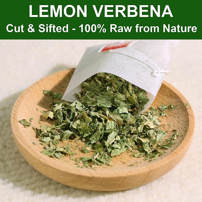 FullChea - Lemon Verbena Tea, 1.5g X 25 Count - Premium Lemon Tea For Digestion Support & Relaxation - Non-GMO - Caffeine-free - Natural Cut & Sifted Cedron Herb - Bloomnest