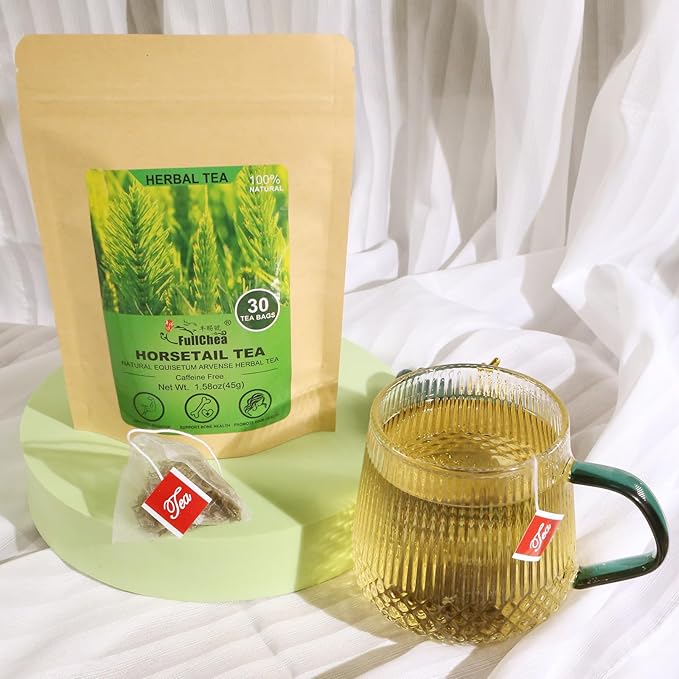 FullChea - Horsetail Tea, 1.5g X 30 Count - Premium Dried Horsetail Herb For Hair & Nail - Non-GMO - Caffeine-free - Natural Cola De Caballo Hierba - Bloomnest