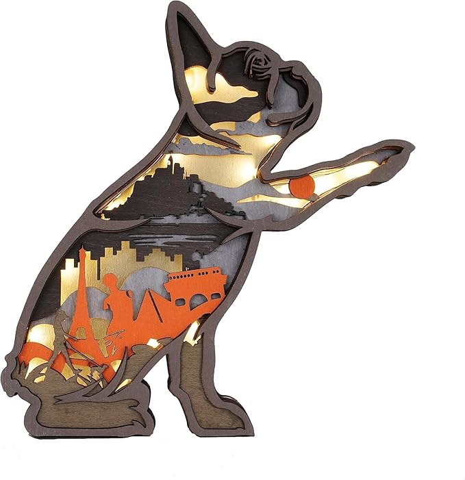 3D Wooden Animal Carving LED Night Light, Wood Carving Light, Modern Home Decoration, Decorative Tables, Cabinets, Living Rooms, Bedrooms, Offices, Farmhouses, Bookshelves, Perfect Holiday Gifts - Bloomnest
