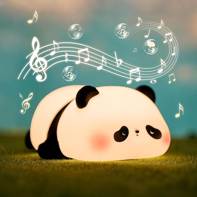 Panda Night Light with White Noise, Sound Machine for Baby Sleeping Aid,Toddler Sleep Trainer 4 Soothing Sleep Sounds,Timer/Dimmable Nursery Silicone Night Light, Cute Panda Gifts for Kids Boys/Girls - Bloomnest