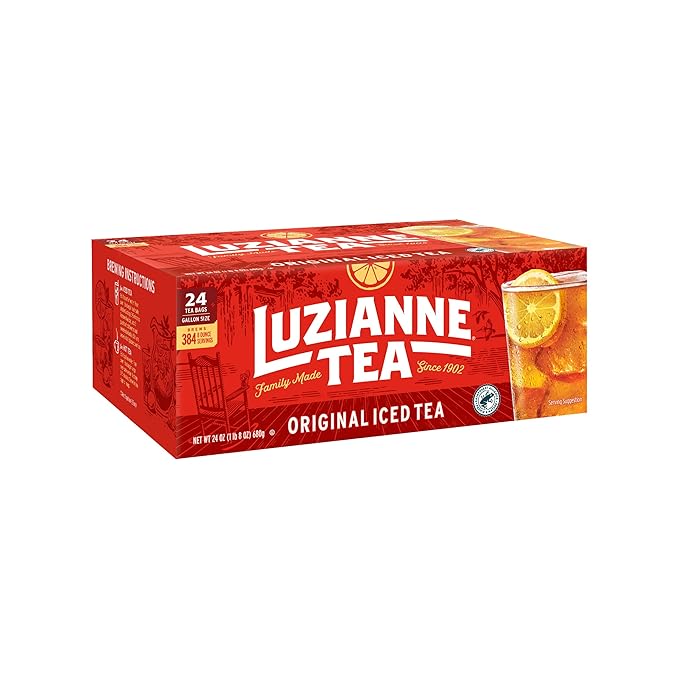 Luzianne Unsweetened Iced Tea Bags, Gallon Size, 24ct Box (Pack of 1) - Bloomnest