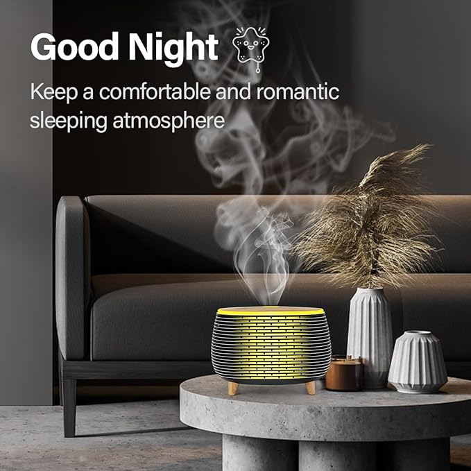 Diffuserlove Diffuser Essential Oil Diffusers 400ML Aromatherapy Air Diffuser for Home Bedroom Office Room Aroma Diffuser with 7 Color Lights Intermittent Mist Mode - Bloomnest