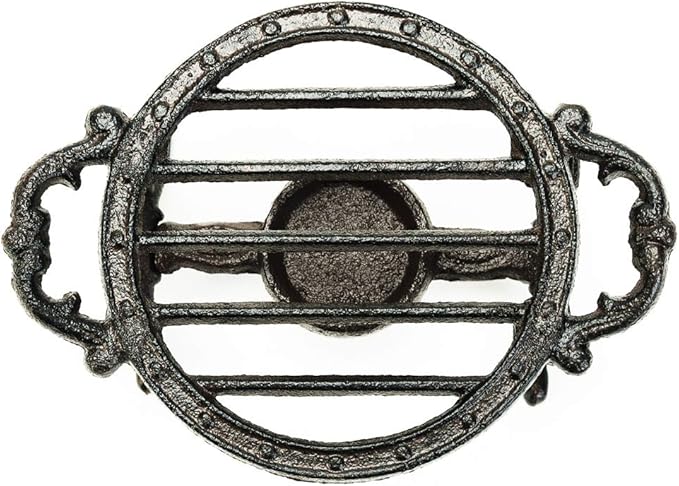 Sungmor Heavy Duty Cast Iron Teapot Dish Warmer Stable Holder for Tealight Stand | Tealight Warmer Decorative Stove for Villa Yard Balcony-Round - Bloomnest