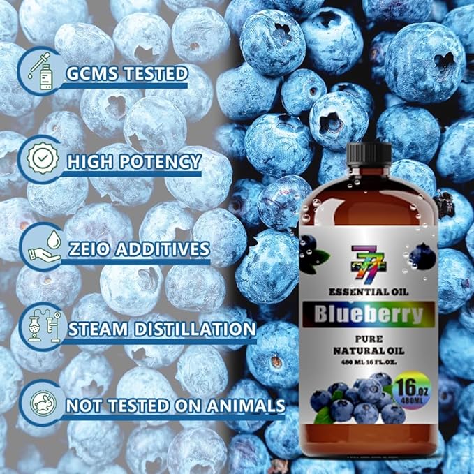 Blueberry Essential Oil (16 oz / 480 ml) – Blueberry Oils for diffusers, humidifiers, Home Baths, Cleaning Products, Yoga, DIY Soaps and DIY Scented Candles - Bloomnest