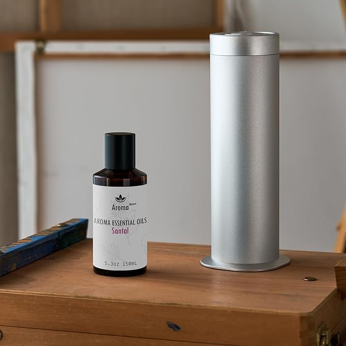 Car Diffuser Oil - Santal Essential Oil Blend - Luxury Hotel Inspired Home Aromatherapy Diffuser Oil - Sandalwood, Violet, Geranium, Cedar - for Diffuser, Humidifier, Reed - 150ML - Bloomnest