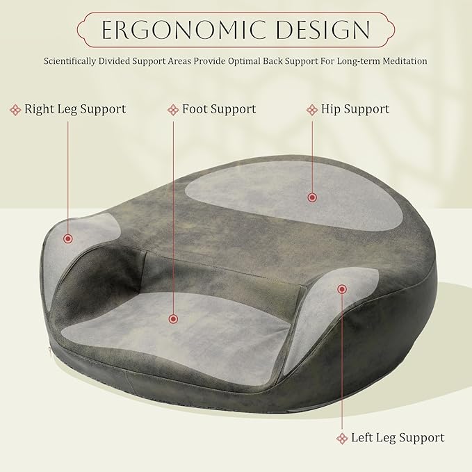 Meditation Cushion, Comfortable Floor Pillow for Adults Sitting, Reading, Yoga, Large Floor Cushion Seating for Living Room Tatami Home Decor