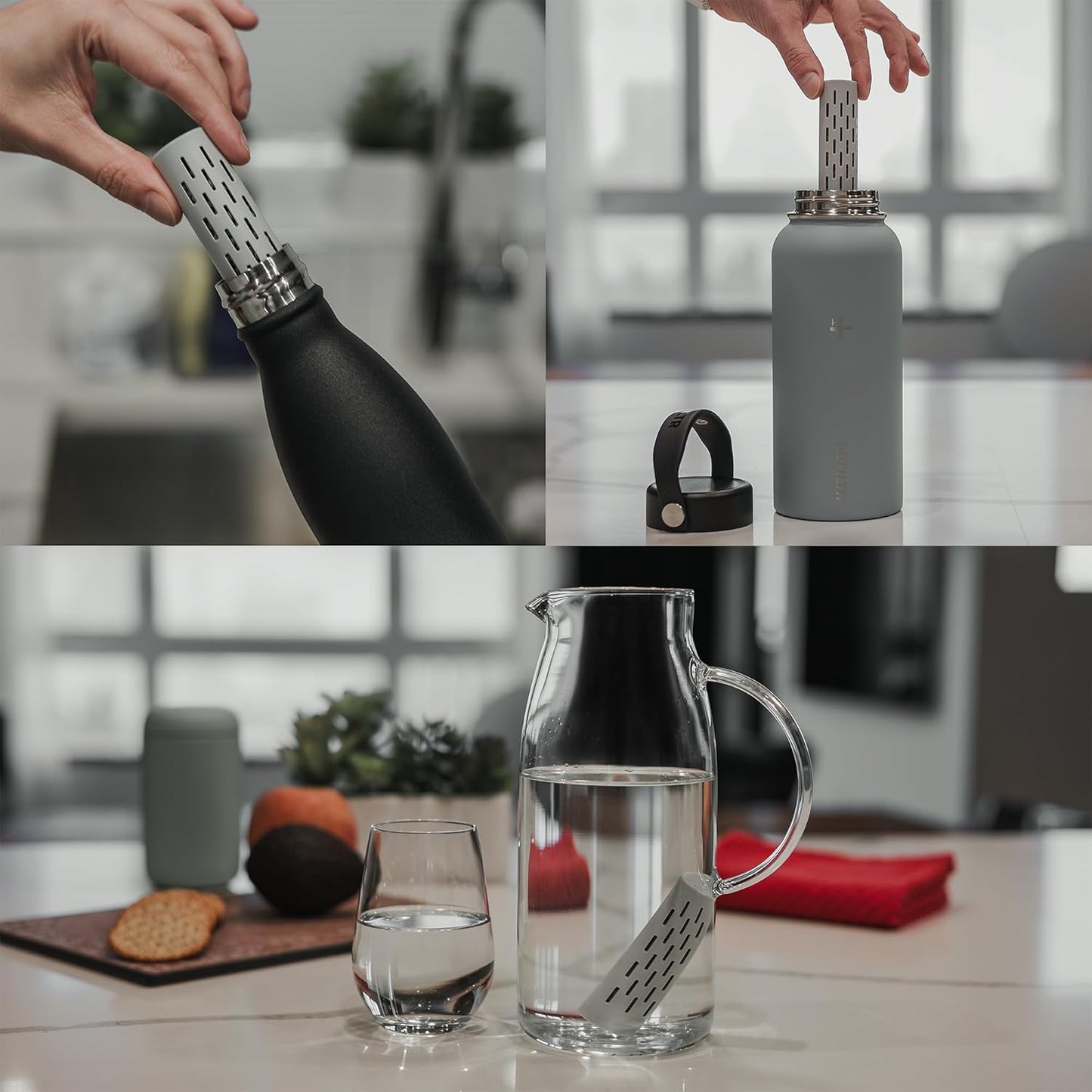 GOFILTR Alkaline Water Infuser (Original 2 Pack) 9.5 pH + Electrolytes for Any Water Bottle/Small Pitcher, 750 Refills / 3 Months, 2 Ionized Mineral Water Infusers