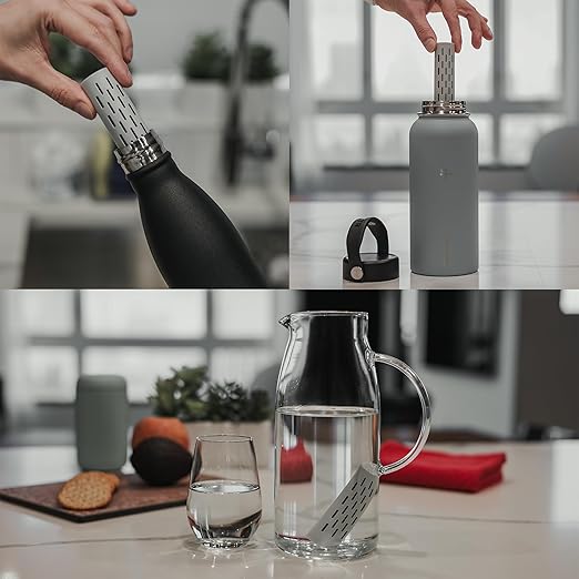GOFILTR Magnesium Alkaline Water Infuser - 9.5 pH + Electrolytes for Any Water Bottle/Small Pitcher, 750 Refills / 3 Months, Ionized Mineral Water Infuser (Original 1 Pack) - Bloomnest