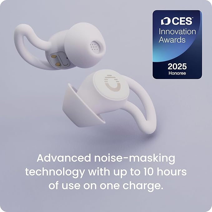 Ozlo Sleepbuds® | Comfortable Side Sleeper Headphones | Up to 10 Hours of Bluetooth LE Streaming | Science-Backed Sleep Sounds | Snore Blocking Comfortable Earbuds - Bloomnest
