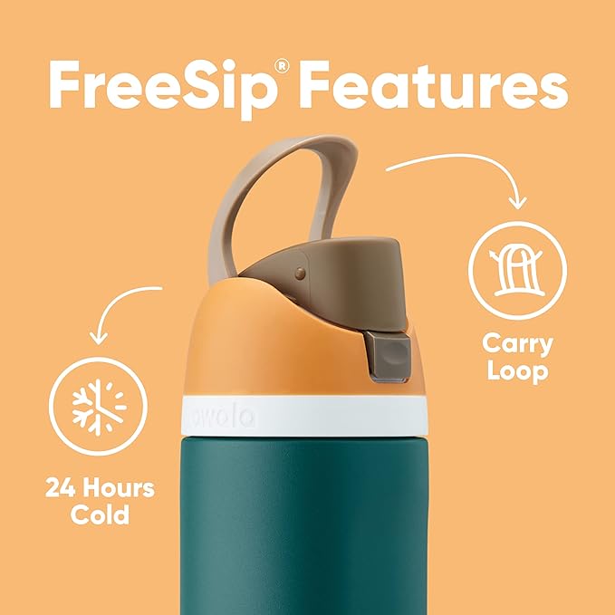 Owala FreeSip Insulated Stainless Steel Water Bottle with Straw, BPA-Free Sports Water Bottle, Great for Travel, 40 Oz, Denim Owala