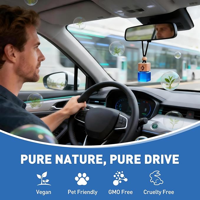 Car Air Freshener Hanging 2 Pack, Cologne Fragrance Long Lasting Car Scent Essential Oil Diffuser, Car Accessories Air Diffuser for Men - Bloomnest