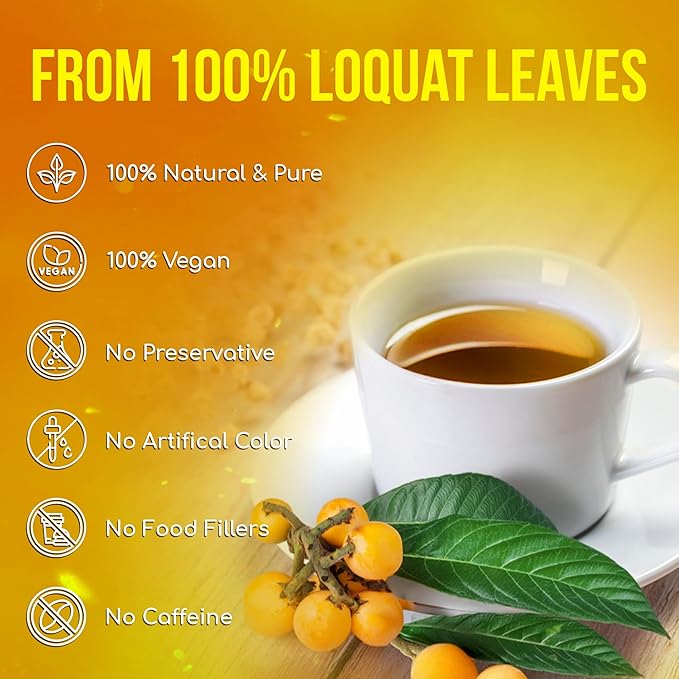 FreshDrinkUS, Premium 8oz Loquat Leaves | Dried Loquat Loose Leaf Tea | Eriobotrya japonica | Naturally Dried, Cut & Sifted | Herbal Tea Ingredient. Sugar-Free. Caffeine-Free. Vegan - Bloomnest
