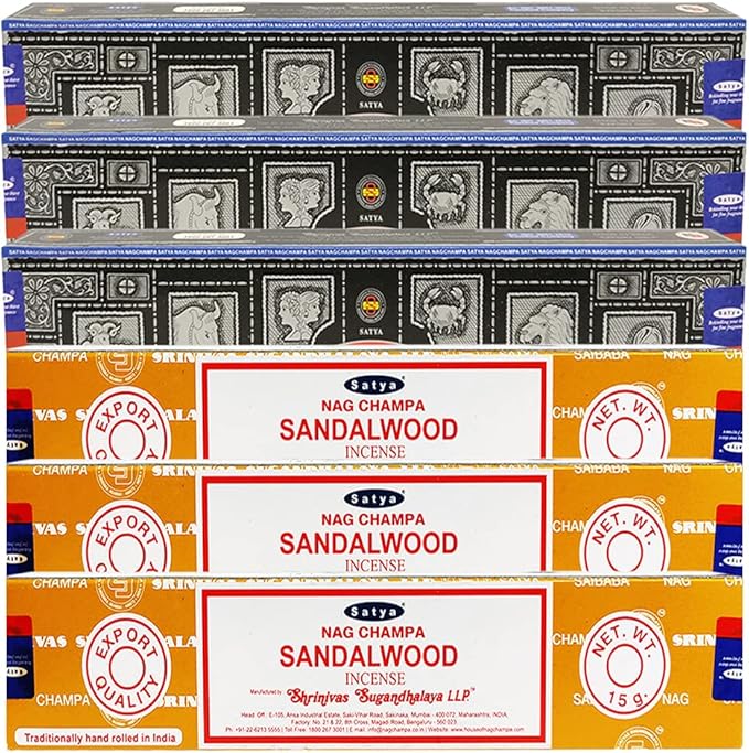 Super Hit Sandalwood Incense Sticks & Holder Bundle Variety Pack from House of Nag Champa Incense Sticks and Trumiri TRUMIRI