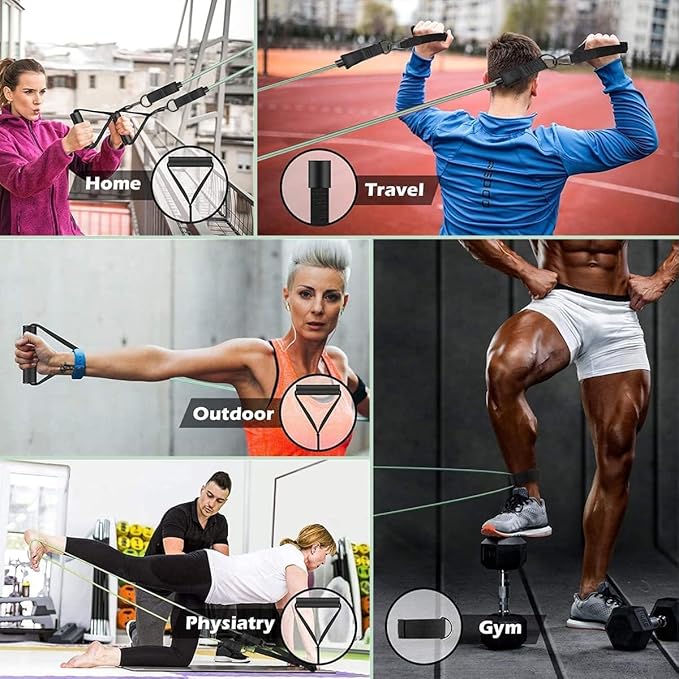 VEICK Resistance Bands, Exercise Bands, Workout Bands, Resistance Bands for Working Out with Handles for Men and Women, Exercising Bands for Fitness Weights Work Out at Home - Bloomnest