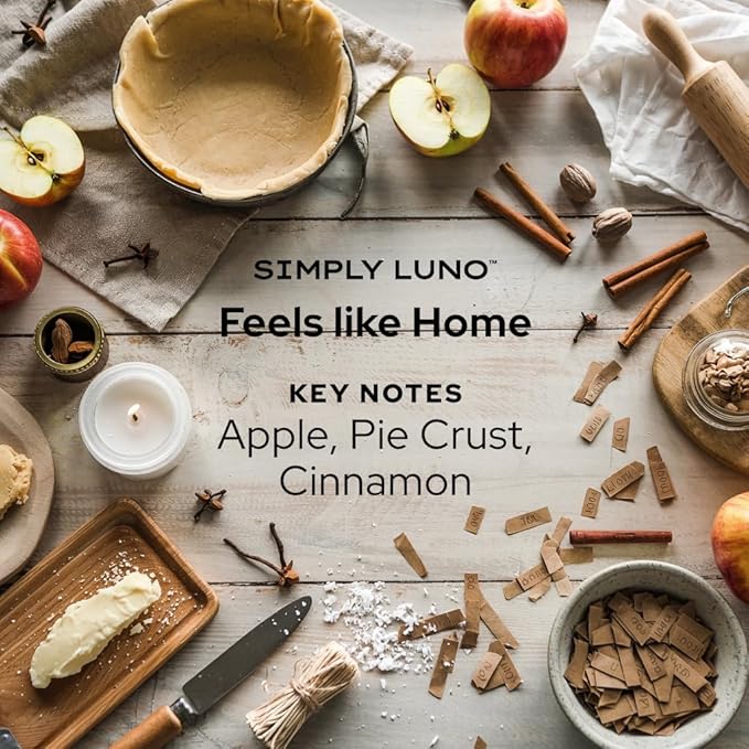 Feels Like Home - Apple, Cinnamon & Vanilla Scented Candle – 14oz Soy Wax Large – Cozy Fall Candle for Home – 50+ Hour Burn – Eco Friendly Gift Box in Reusable Glass Jar with Bamboo Lid - Bloomnest