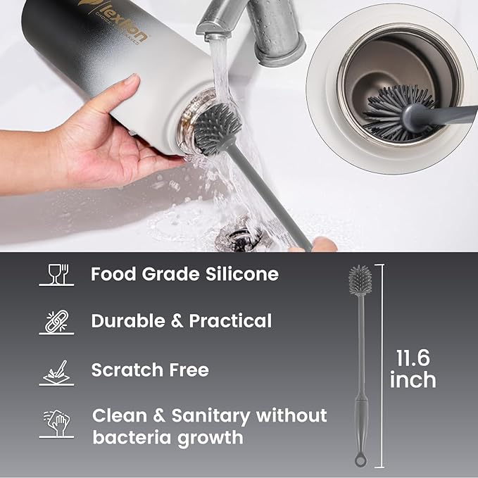 Lexlion Tea Infuser Water Bottle 22 Oz – Triple Wall Insulated Stainless Steel, Loose Leaf & Fruit Strainer, 3 Leakproof Lids, BPA-Free Silicone Sleeve, Reusable Thermal Mug - Bloomnest
