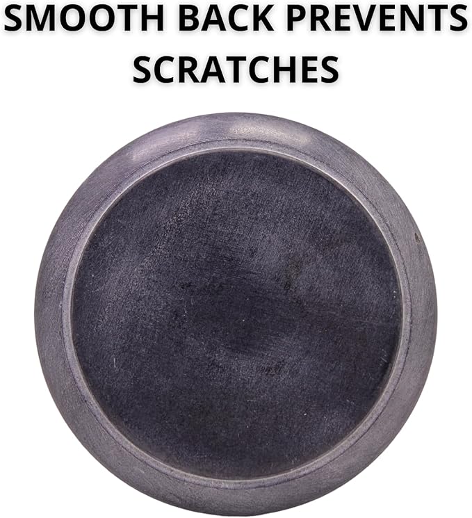 Handmade Natural Grey Marble Incense Stick Holder - Round Incense Burner With Multiple Holes For Incense Sticks. Decorative Ash Catcher For Home and Office Decor. (4 inch Diameter, Grey) - Bloomnest