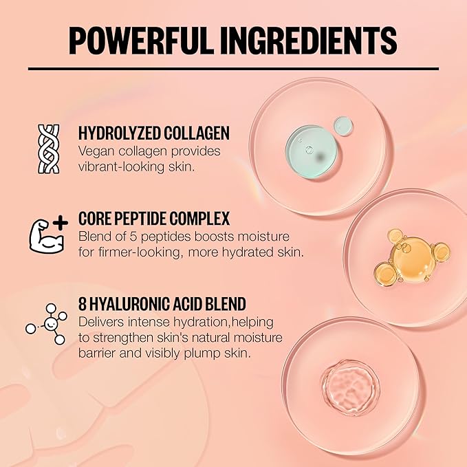 PEACE OUT Overnight Bio-Collagen Recovery Face Mask, Hydrating Overnight Sheet Mask with Vegan Collagen and Hyaluronic Acid, Helps Calm and Restore Skin, 1 Count - Bloomnest