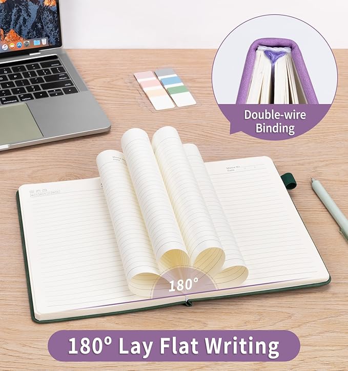 Lined Journal Notebook for Women Men, A4 Hardcover Leather Journals for Writing, 200 Pages Thick Paper, Daily Journal Notebook for Work, School, Note Taking, Business, Travel, College Ruled - Bloomnest