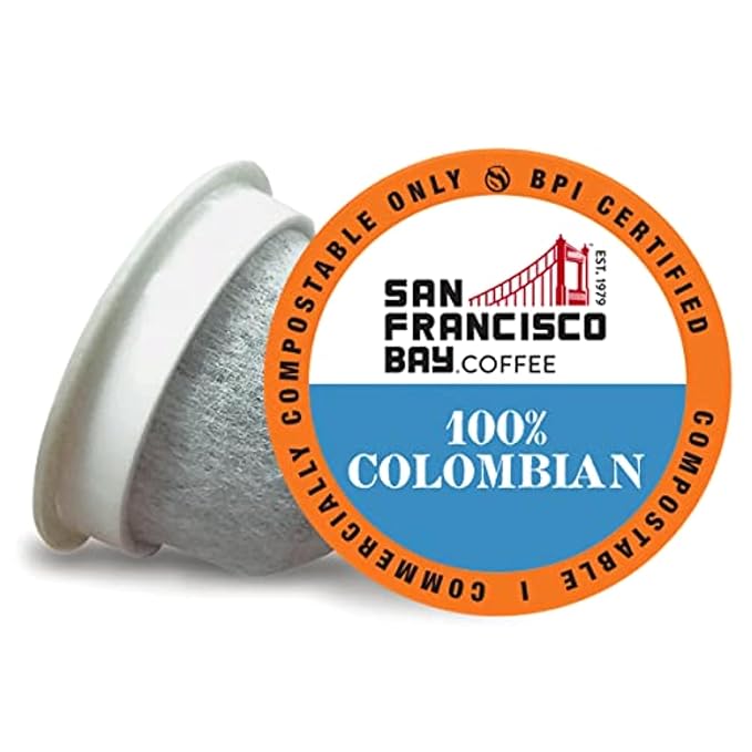 San Francisco Bay Compostable Coffee Pods - 100% Colombian (120 Ct) K Cup Compatible including Keurig 2.0, Medium Roast - Bloomnest