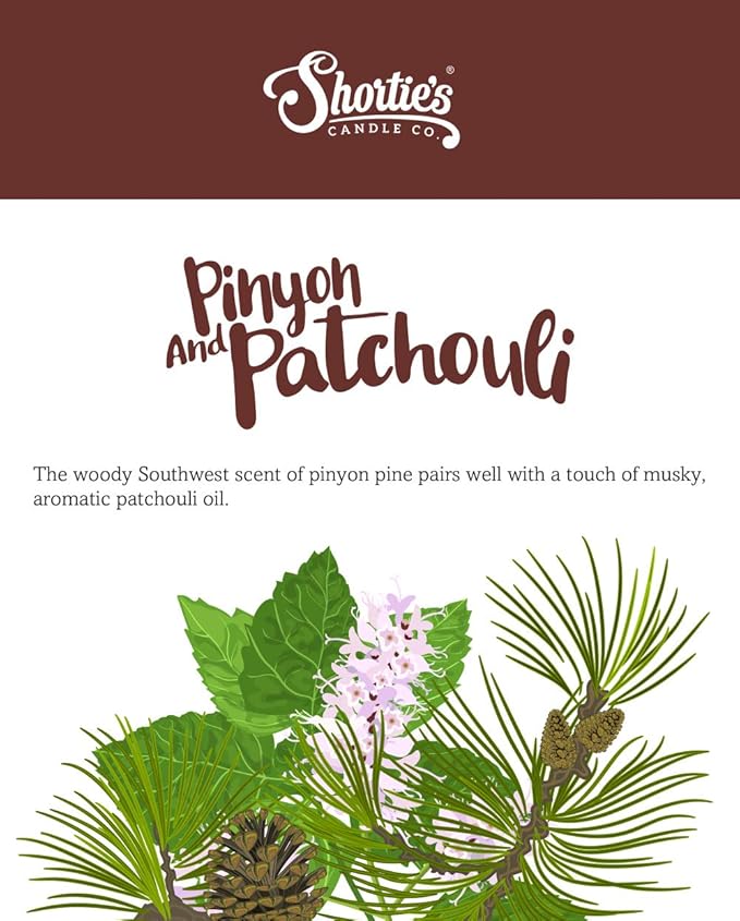 Shortie's Candle Company Pinyon & Patchouli Wax Melts Multi Pack - Formula 117-2 Highly Scented 3 Oz. Bars (6 Oz. Total) - Made with Natural Oils - Incense & Earth Air Freshener Cubes Collection ShortiesCandleCompany