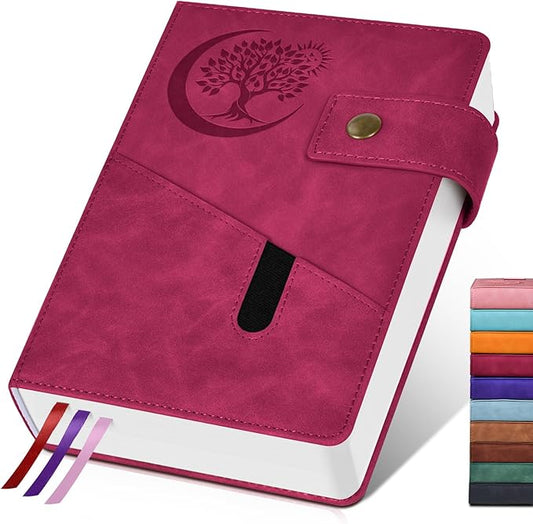 365 Page Thick Lined Journal Notebook for Men Women, A4 Large Leather Journals for Writing, Hardcover Notebooks for Work, School, Note Taking, Business, Travel Diary, College Ruled 8.5" x 11" - Bloomnest