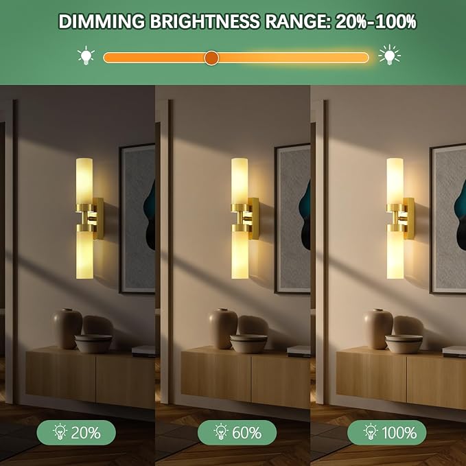 Rechargeable Wall Sconces Set of Two with Remote, Gold Battery Operated Wall Sconce with Milky Glass, Sconces Wall Decor Set of 2 Wall Light Fixtures for Bedroom Bathroom Mirror Living Room - Bloomnest