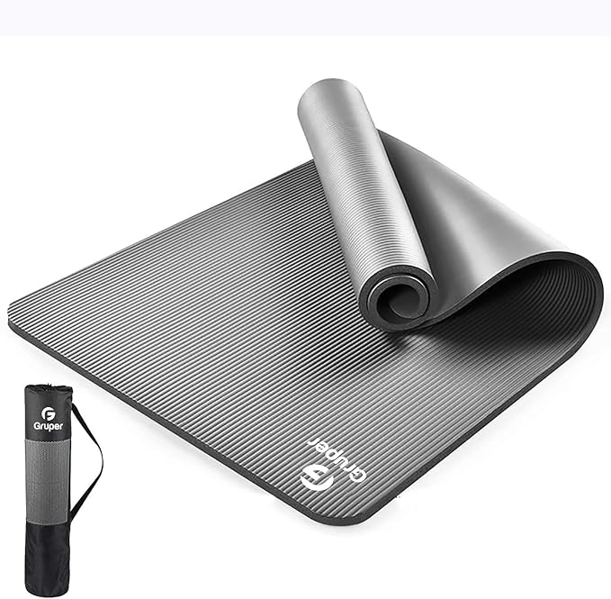 Yoga Mat Non Slip NBR Thick Yoga Mat, 72"L x 32"/24"W x 0.6"/0.4"TH (185cm x 80cm/61cm x 15mm/10mm), Anti-Tear Exercise Mat with Carrying Strap and Bag, Workout Mats for Yoga, Pilates, Floor Exercises - Bloomnest
