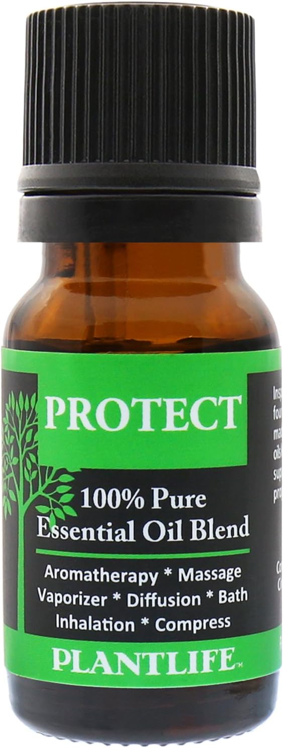 Plantlife Protect Aromatherapy Essential Oil Blend - Straight from The Plant 100% Pure Therapeutic Grade - No Additives or Fillers - Made in California 10 ml - Bloomnest