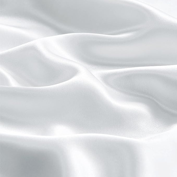 BEDELITE Satin Body Pillow Cover, Super Soft and Cooling Body Pillow Pillowcase for Hair and Skin, Breathable Silky Full Long Pillowcase Cover(20"x54", White) - Bloomnest