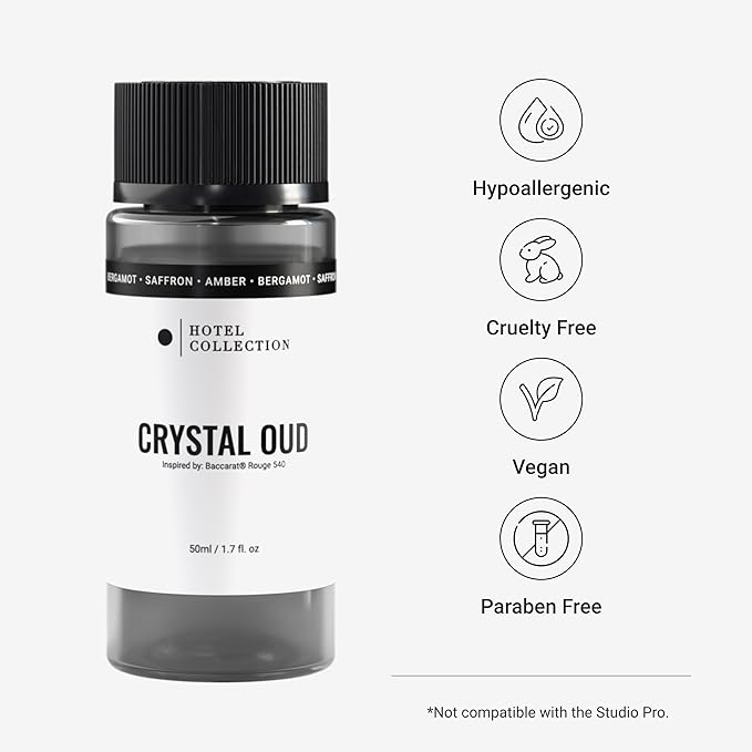 Hotel Collection Diffuser Oil-Crystal Oud-Aromatherapy Essential Fragrance Oil-Hints of Bergamot, Sweet Berries, Jasmine& Saffron-50ML 1.7 Fl oz - Bloomnest