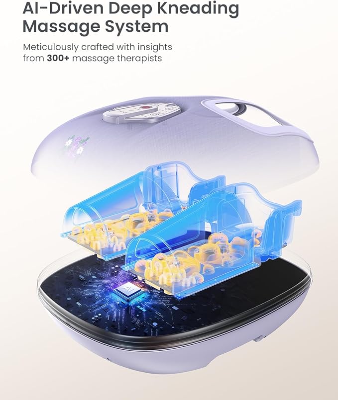 RENPHO Foot Massager Machine with Heat [2026 Upgraded], Shiatsu Foot Massager for Plantar Fasciitis, Birthday Gifts for Women, Wireless Control, Best Gifts for Women/Mom/Wife, PU