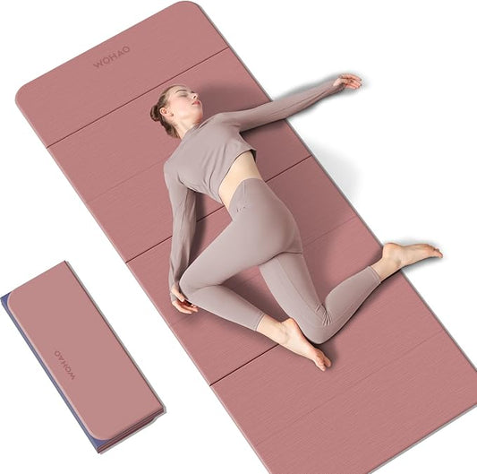 7-Fold Yoga Mat 70"x24" - 1/2 Inch Thick Folding Exercise Mat, Compact Non-Slip TPE Mat for Travel, Storage, Yoga & Home Gym, Lightweight & Portable - Bloomnest
