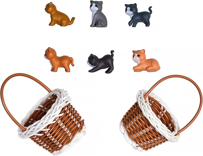 Spa Pure Kittens in Basket: 6 Adorable Kittens Hiding Inside Each Colorful Bath Bomb, XL 5 oz Each (6 Count) Pack of 1, Multicolor - Bloomnest