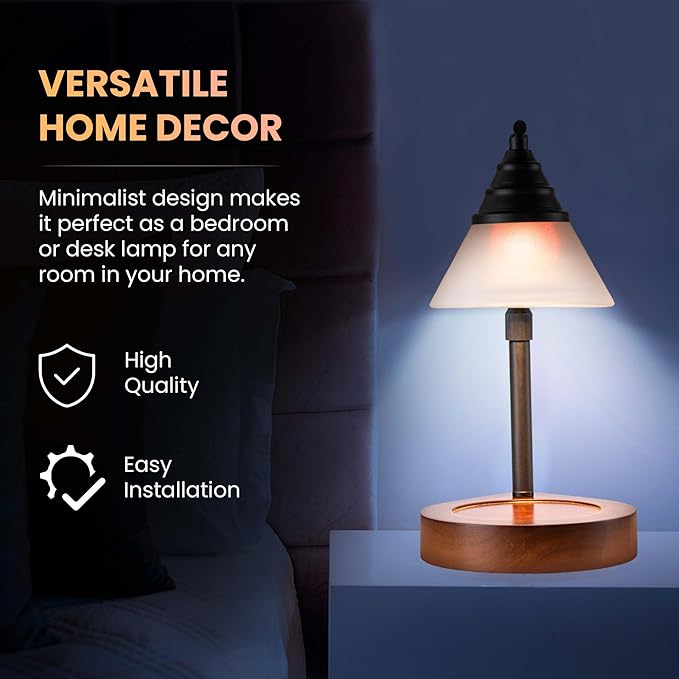 Candle Warmer Lamp New Modern Teardrop Style (4 Bulbs, Dimmer/Timer, Adjustable Pole, USB A&C Charging Ports)-Soft Brightness-Creates Ambience-Giftbox Included - Bloomnest