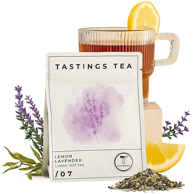 Tastings Tea Lemon Lavender Blend - 2.2oz Loose Leaf | Medium Caffeine Levels - Bloomnest